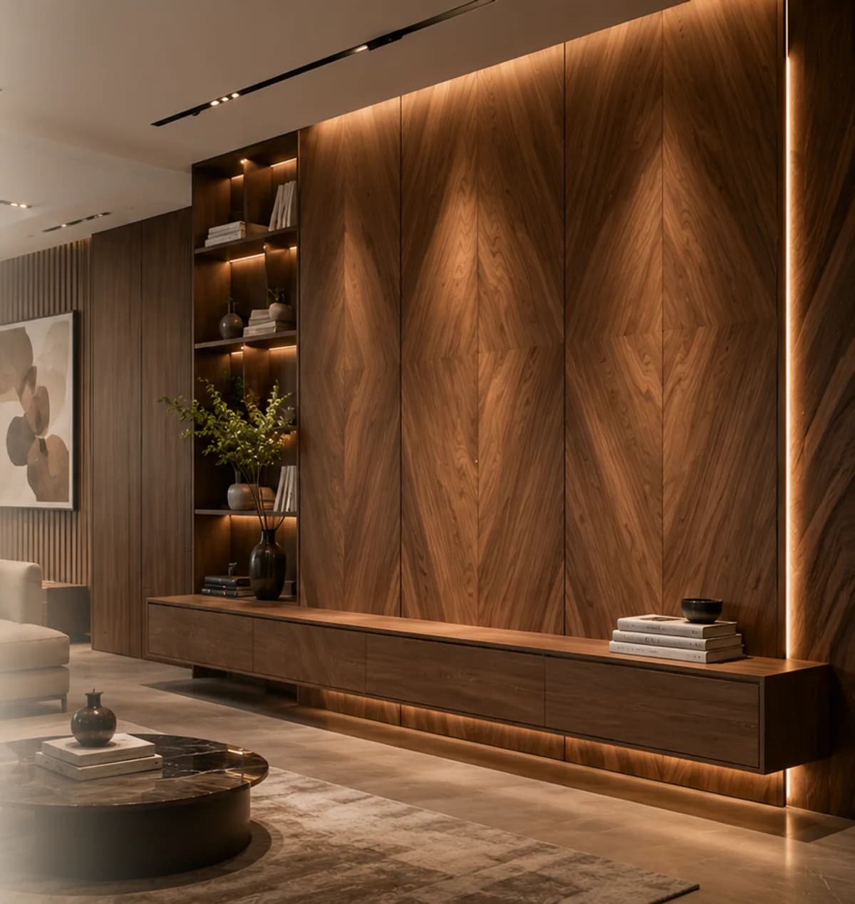 Veneer in a premium interior